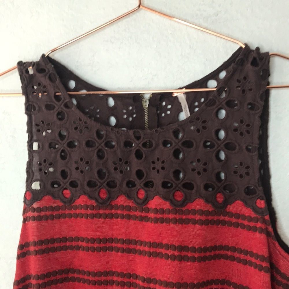 Free people boho peplum‎ crocheted blouse - Picture 3 of 6